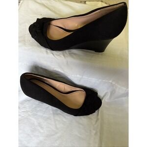 Cato Black Wedge Shoe